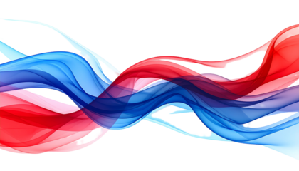 Abstract blue/red flowing curves