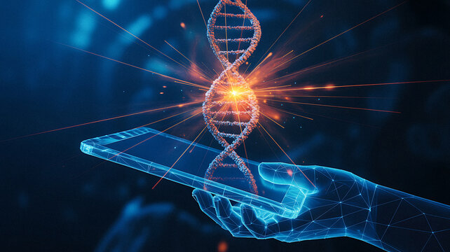 DNA Genetic Engineering Innovative Technology Smartphone App Science