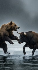 Bear and Bull Confrontation - A Battle of Market Forces.