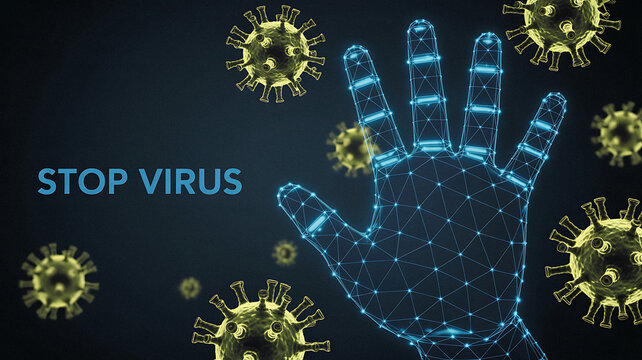 Stop Virus Digital Hand Shield Protection and Prevention