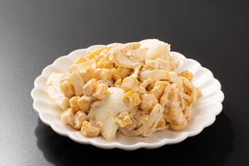 コーンと卵の切り干し大根　マヨネーズ和え