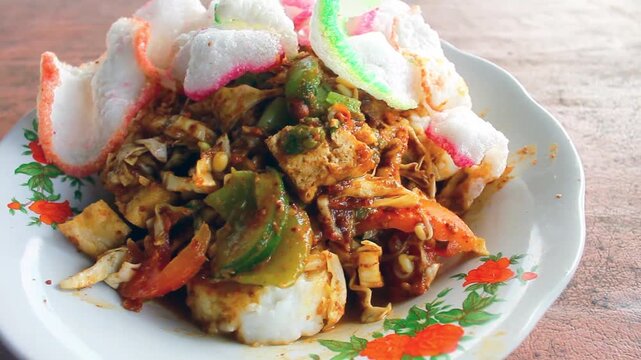 Gado-Gado Street Food Preparation in Indonesia