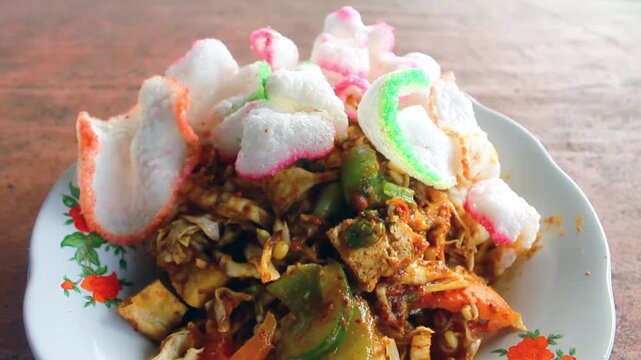 Gado-Gado Street Food Preparation in Indonesia