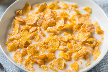 Healthy Frosted Corn Flake Breakfast Cereal