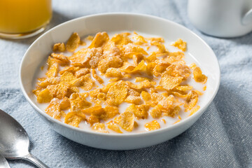 Healthy Frosted Corn Flake Breakfast Cereal