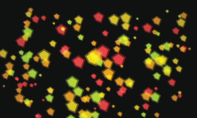 Abstract background design with overlapping polygons in autumn colors scheme