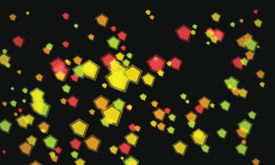 Abstract composition with geometric shapes and dark background for modern design