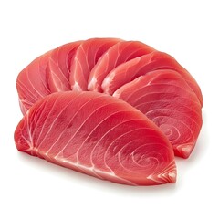 Fresh Tuna Slices - Vibrant Red Fish Meat for Culinary Delights.
