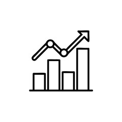 Business Growth Chart – Data Analytics and Finance Vector Icon