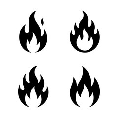 set of fire flames	