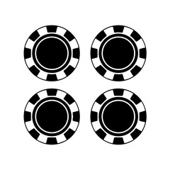Geometric Poker Chip Pattern – Minimal Abstract Vector Design