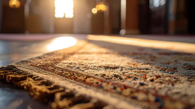 Prayer mat sunlight interior image