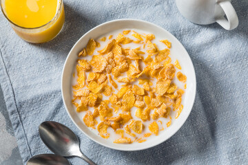 Healthy Frosted Corn Flake Breakfast Cereal