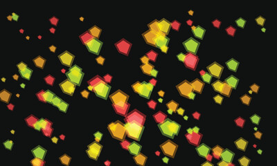 Obraz premium Abstract Polygon Shapes on Black Background for Graphic Design Resources