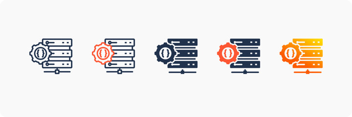 Infrastructure As Code icon set multiple style collection