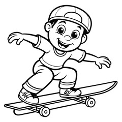 Fototapeta premium Skateboarding Stunt on a Rail: Skateboarder Grinding in Action