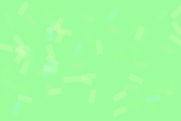 Abstract green background with pastel rectangles floating in a gentle space