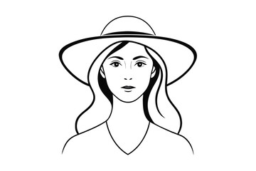 girl wearing a hat smiling fashion portrait