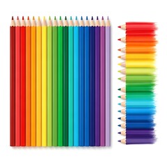 Vibrant Rainbow of Colored Pencils for Creative Projects.
