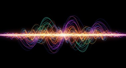 Abstract Light Waveform Energy Spectrum Frequency Visualization