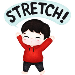 Work From Home WatercolorRemote Office Lifestyle Kids Illustration