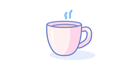 Refreshing Pink and Blue Juice Glass Icon in Minimalist Design