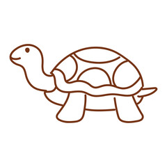 Doodle Illustration of Walking Turtle