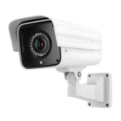 Security camera isolated on transparent background for surveillance and crime prevention