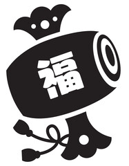 年賀状のスタンプ　打ち出の小槌