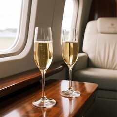 two glasses of white wine