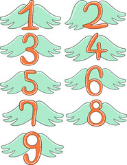 hand drawing of numbers