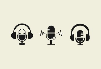 Vector icon microphone