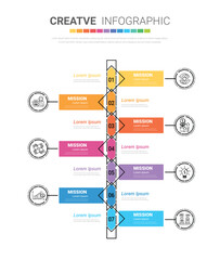 Timeline business for 7 day, 7 options, infographic design vector and Presentation can be used for workflow layout, process diagram, flow chart.