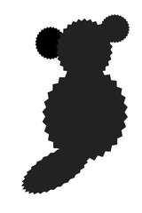 back view of raccoon dog silhouette