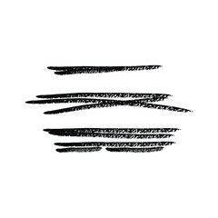 Set of rough grunge brush strokes and textured paint lines for artistic design