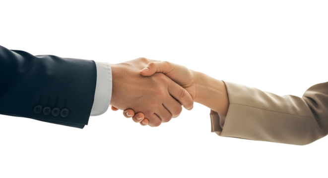handshake between two businessmen, isolation - Powered by Adobe