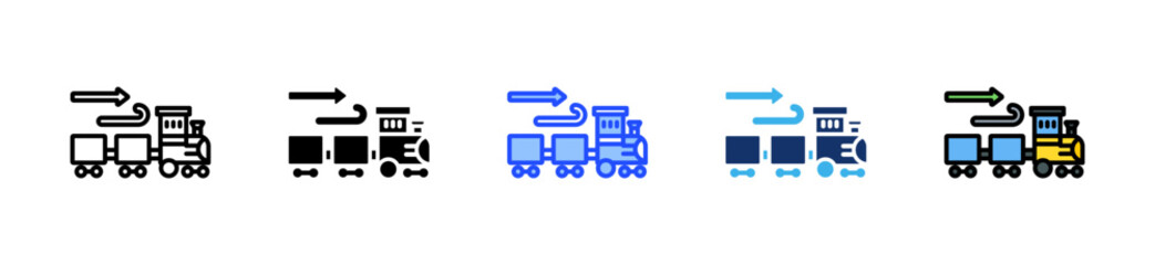 Agile Release Train Icon Collection With Multiple Styles