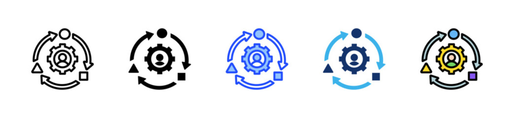 Adaptive Planning Icon Collection With Multiple Styles