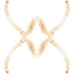 Abstract Golden Fiber Mandala with Symmetrical Ornate Texture