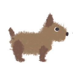 カラフルな犬のイラスト