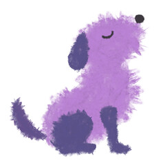 カラフルな犬のイラスト