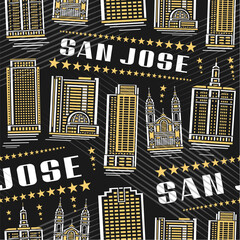 Vector San Jose seamless pattern