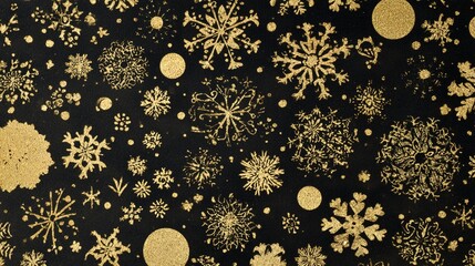 Luxurious Black and Gold Christmas Tree Background: Exuding Elegant Festive Atmosphere, Perfect for Holiday Cards, Festive Decorations, Social Media Posts, and High-End Christmas-Themed Design Project