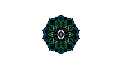 detailed-circular-mandala-rosette-green-blue