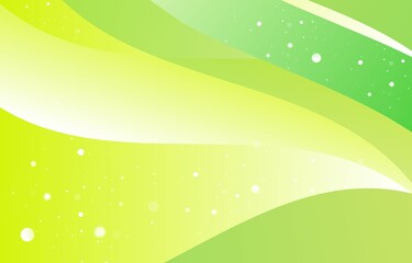 Green gradient abstract wave background with fresh light and smooth curved 