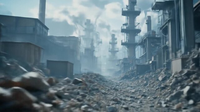 Rare earth minerals are important as raw materials or components in the production of electronic components. Rare earth factories and industry. 4k video