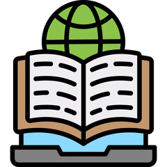 Digital Literacy lineal color icon