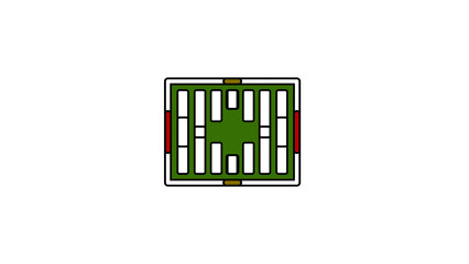 IT Infrastructure Server Farm Layout Icon or Diagram
