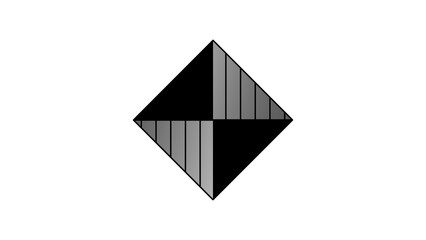 Modern Black and Grey Line Art Design Element or Logo Concept