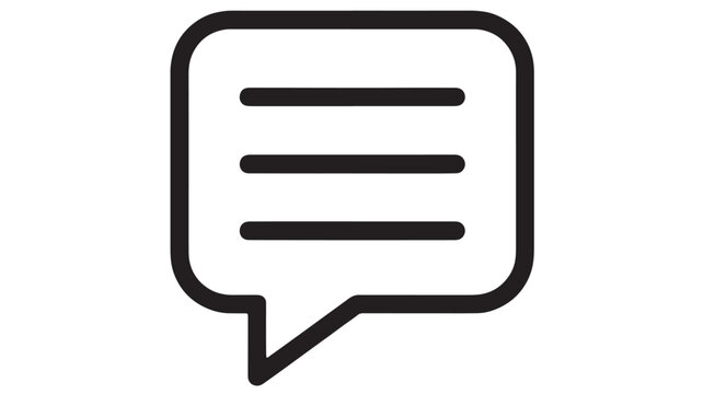 Simple, modern chat bubble icon representing communication and messaging